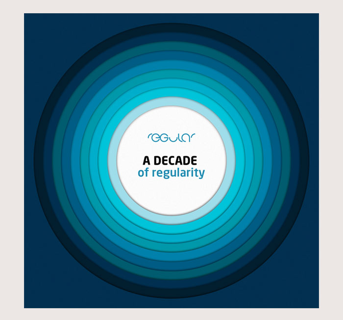 regular_decade disseny de cover per a el segell REGULAR de música electrònica